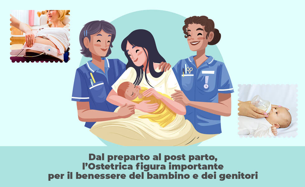 Dal preparto al post parto, l’Ostetrica figura importante per il benessere del bambino e dei genitori